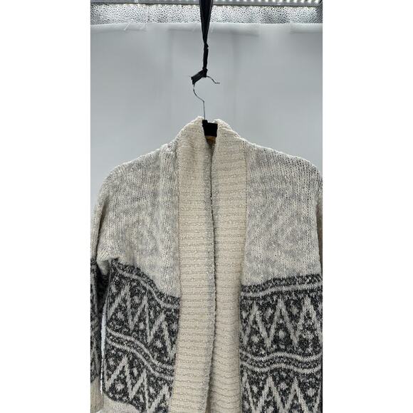 Joie  open front Cardigan Long dipped sleeves and trim home office western - Picture 3 of 6